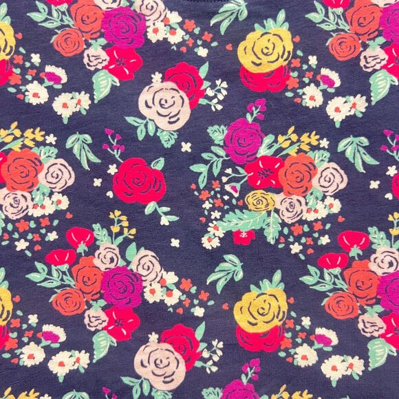 Sleep Sense Floral Pajama Set Top M Bottom S Cotton Stretch Lounge Pockets - Picture 2 of 8